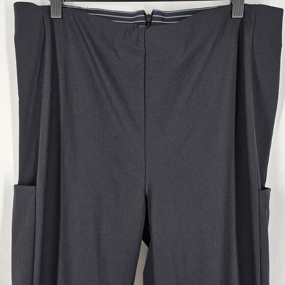 ATHLETA WOMEN'S BLACK RECYCLED NYLON BLEND STRETCH PANTS, SIDE POCKETS SIZE 16T - Picture 10 of 12